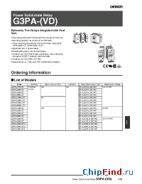 Datasheet G3PA-240B-VD manufacturer Omron