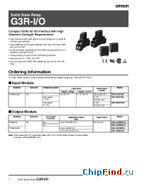 Datasheet G3R-OA202SLN manufacturer Omron
