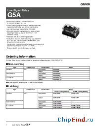 Datasheet G5A-237P-FC производства Omron