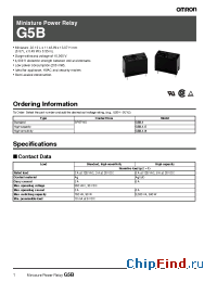 Datasheet G5B-1-H производства Omron