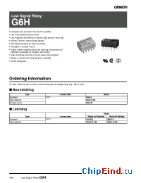 Datasheet G6H-2-100 производства Omron