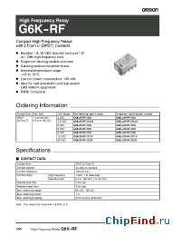 Datasheet G6K-2F-RFDC9 manufacturer Omron