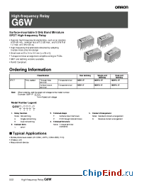 Datasheet G6W-1PDC3 производства Omron