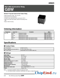 Datasheet G8W производства Omron
