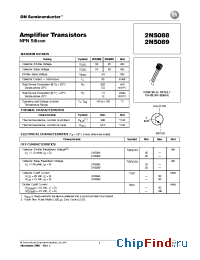 Datasheet 2N5088RLRA производства ON Semiconductor