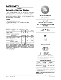 Datasheet BAT54XV2TD производства ON Semiconductor