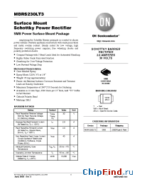 Datasheet MBRS230LT3 производства ON Semiconductor