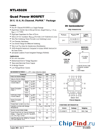 Datasheet NTL4502NT1 производства ON Semiconductor