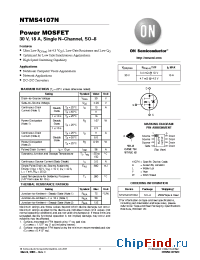 Datasheet NTMS4107N производства ON Semiconductor