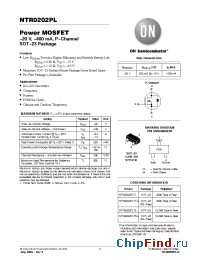 Datasheet NTR0202PLT1 производства ON Semiconductor