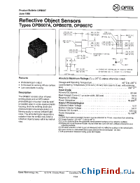 Datasheet OPB607B производства OPTEK