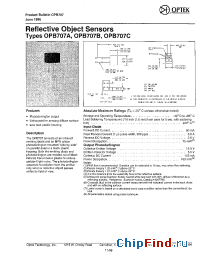 Datasheet OPB707A производства OPTEK