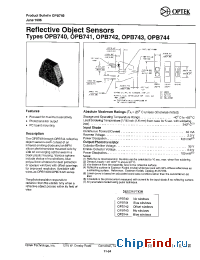 Datasheet OPB740W производства OPTEK
