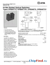 Datasheet OPB847TX производства OPTEK