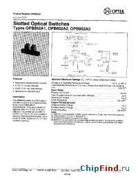 Datasheet OPB852A3 производства OPTEK