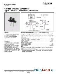 Datasheet OPB853A1 производства OPTEK