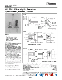 Datasheet OPF561 производства OPTEK