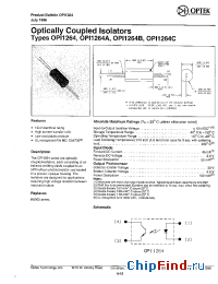 Datasheet OPI1264C производства OPTEK