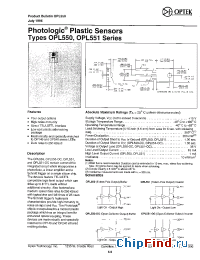 Datasheet OPL551-OCA производства OPTEK