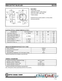 Datasheet OD-470 manufacturer Opto Diode