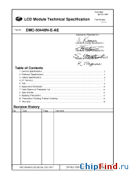 Datasheet DMC-50448N-E-AE производства Optrex
