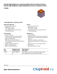 Datasheet F0281E manufacturer OSRAM