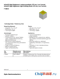 Datasheet F0292C manufacturer OSRAM