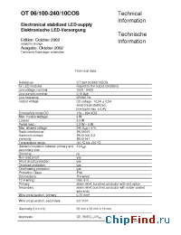 Datasheet OT06/100-240/10COS производства OSRAM
