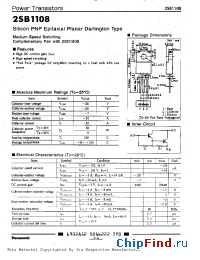 Datasheet 2SB1108 manufacturer Panasonic