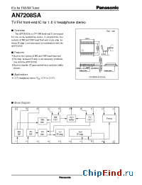 Datasheet AN7208SA manufacturer Panasonic