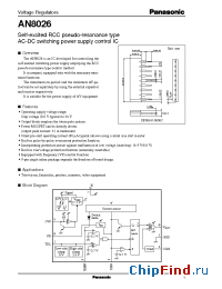 Datasheet AN8026 manufacturer Panasonic