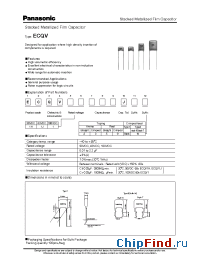 Datasheet ECQV1H185JL производства Panasonic