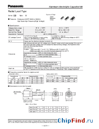 Datasheet EEUEB1H221 производства Panasonic