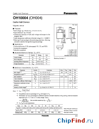 Datasheet OH10004OH004 manufacturer Panasonic
