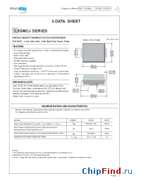 Datasheet 1.5SMCJ170CA manufacturer Pan Jit
