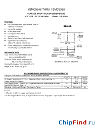 Datasheet 1SMC5366 manufacturer Pan Jit