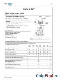 Datasheet GBPC2501 производства Pan Jit