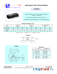 Datasheet EPF8016 производства PCA
