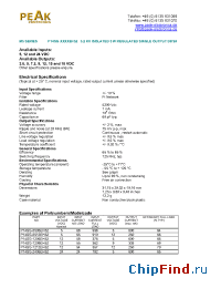 Datasheet P14SG-0505EH52 manufacturer PEAK