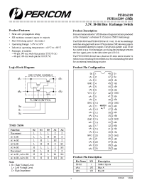 Datasheet PI3B16209 производства Pericom
