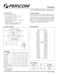 Datasheet PI3B16209A производства Pericom