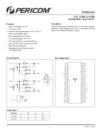 Datasheet PI3B16224B производства Pericom