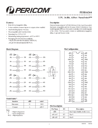 Datasheet PI3B16244A производства Pericom