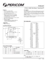 Datasheet PI3B16292V производства Pericom