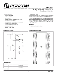 Datasheet PI3C16234A производства Pericom
