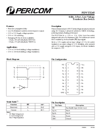 Datasheet PI3VT3245 производства Pericom