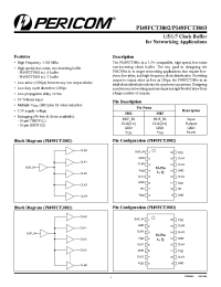 Datasheet PI49FCT3802L производства Pericom