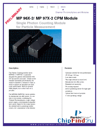 Datasheet MP96X-2 manufacturer PerkinElmer