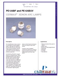 Datasheet PE125BF manufacturer PerkinElmer