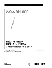 Datasheet 1N821 manufacturer Philips